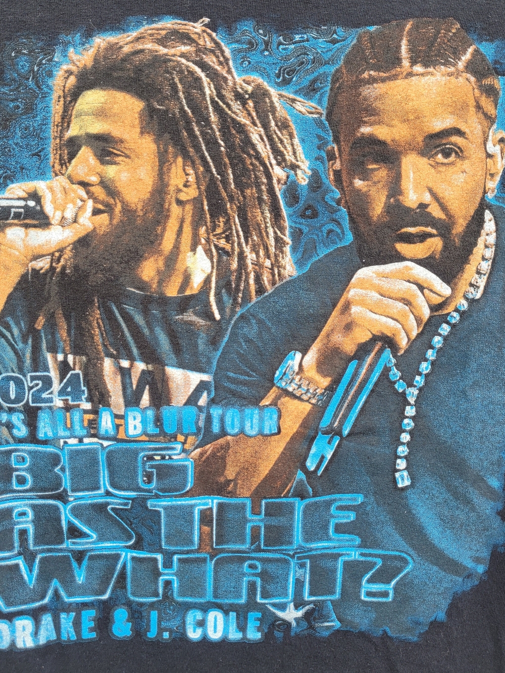 Drake & J. Cole It's All A Blur Tour 2024 Big As The What Gildan Tee Small - Picture 5 of 6